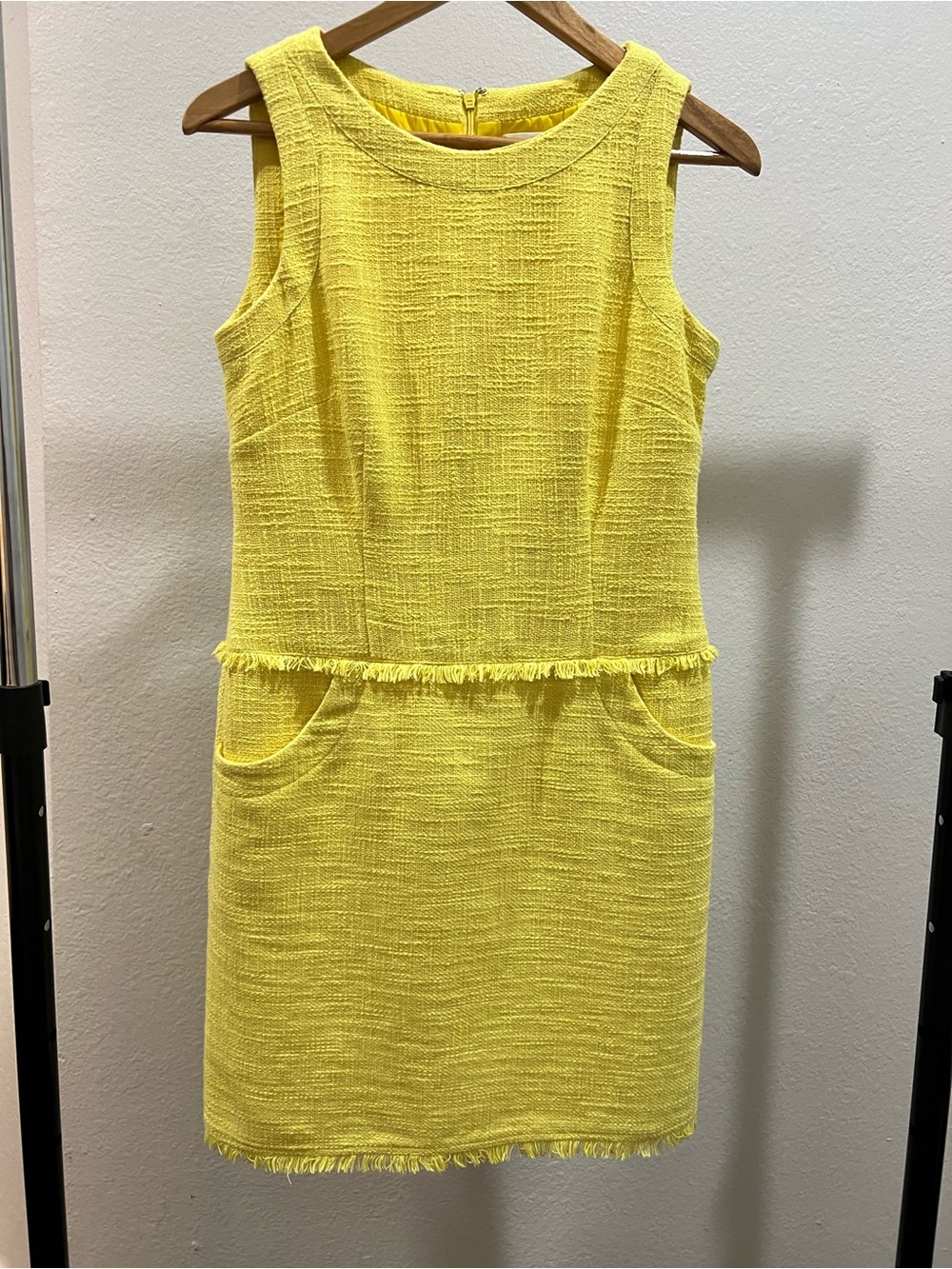 Bright Yellow Sleeveless Shift Dress - Calvin Klein